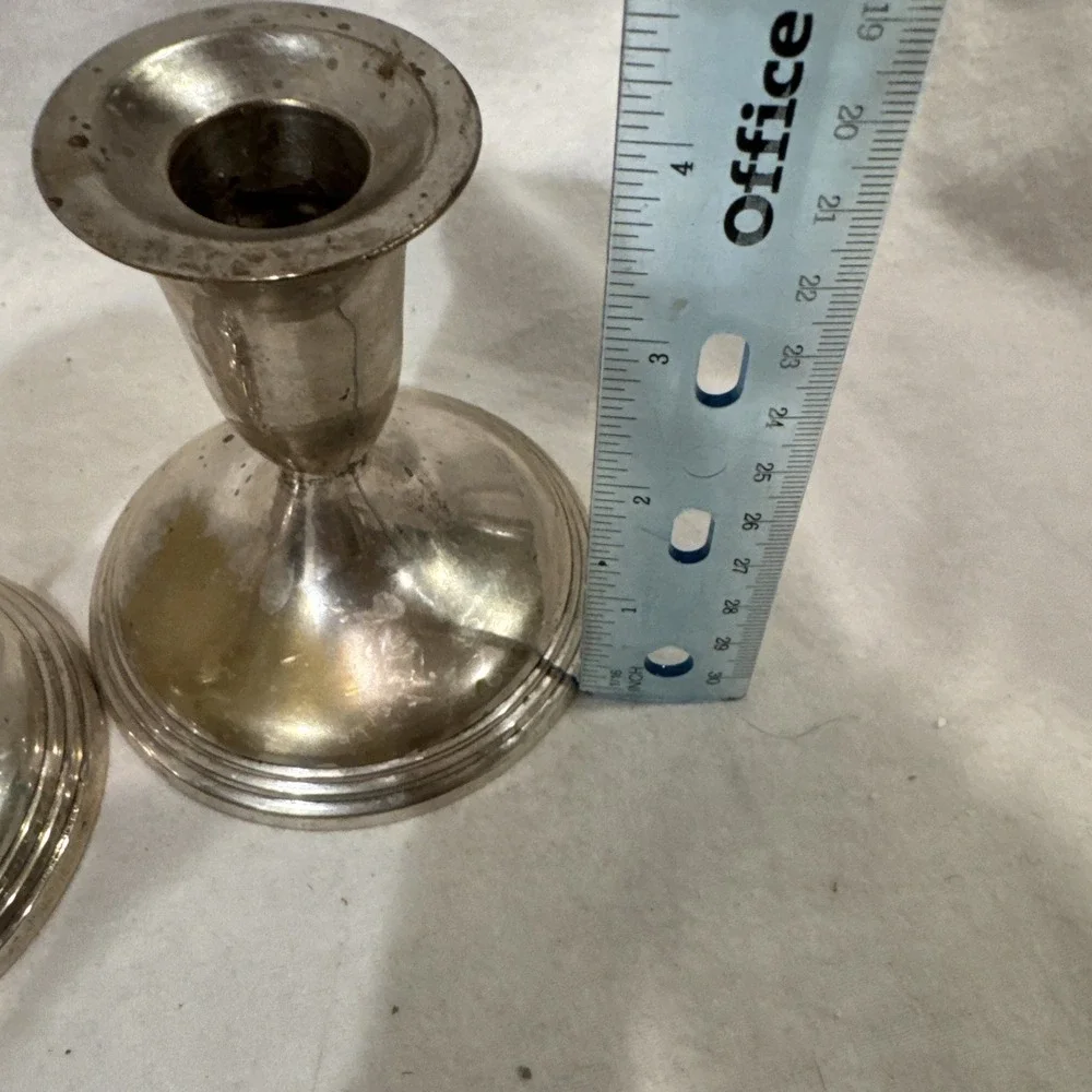 Leonard Silver Plated Candle Holders 4